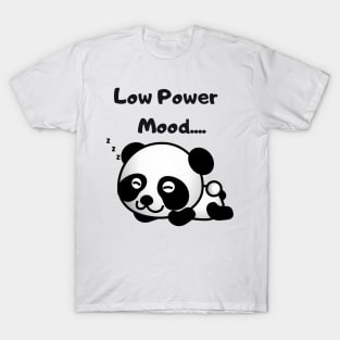 Low Power Mood Lazy Panda T-shirt T-Shirt